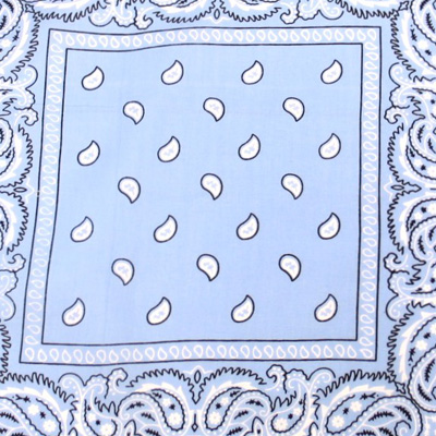 Zac's Alter Ego - Paisley baby blauw Bandana - Blau